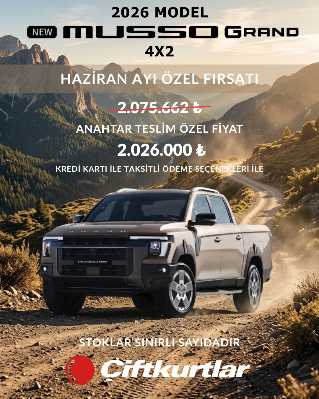 çiftkurtlar kgm 2026 yeni musso grand satış servis kampanya